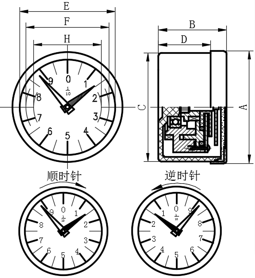 塑料小型重力模拟位置指示器