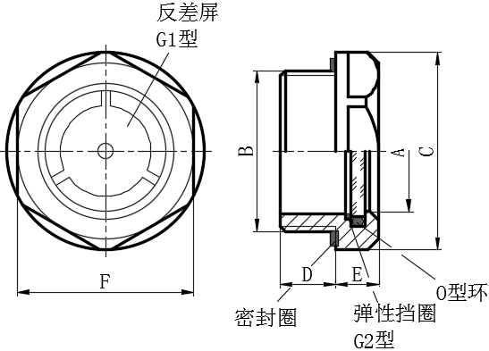 耐100℃不锈钢制油位观察镜...