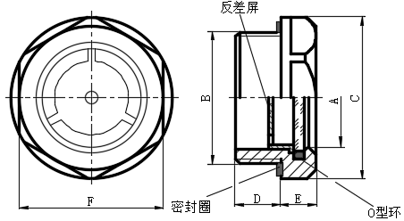 耐100℃铝制油位观察镜...