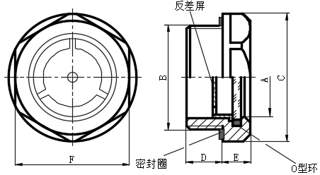 耐100℃铝制油位观察镜