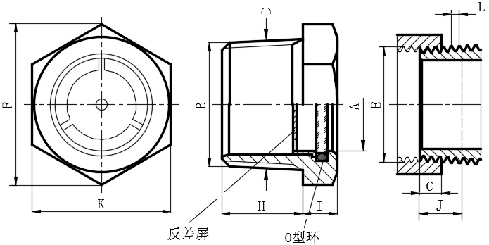 耐100℃铜制浮法玻璃油位观察镜