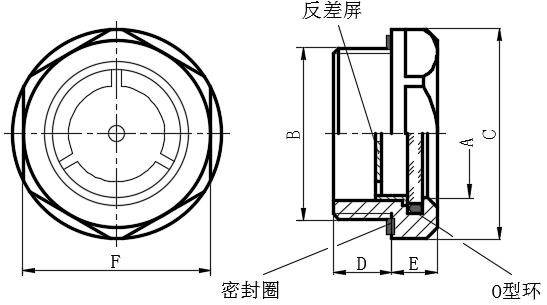 耐180℃铝制油位观察镜02型