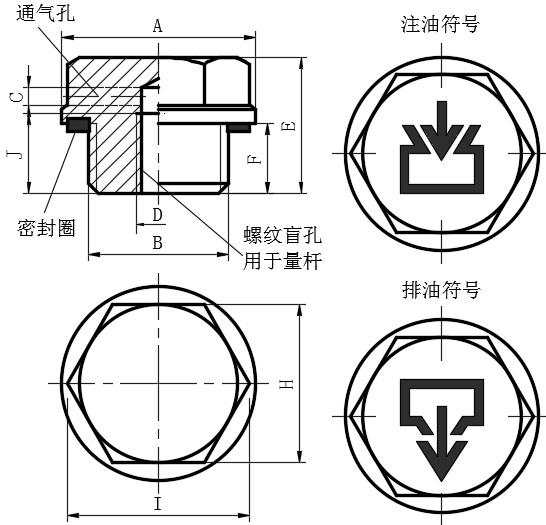 耐180℃铝制的注油塞...