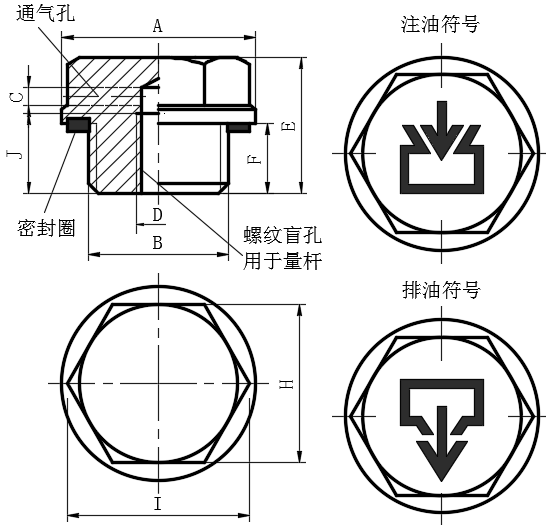 耐180℃铝制的注油塞