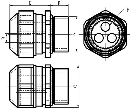 Progress®黄铜镀镍多孔电缆接头...
