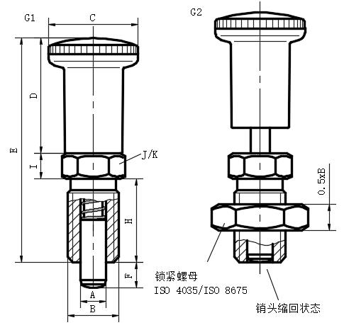 加长捏手型加强型分度销