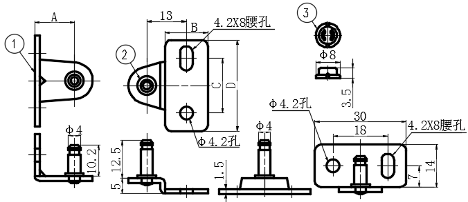 快装式安装支座01型