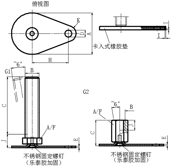 镀锌钢带固定凸耳水平调整脚...