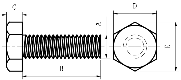 英制六角头螺钉