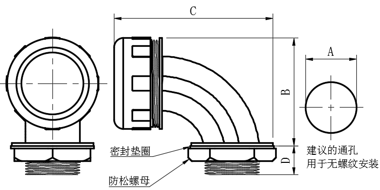 90°公制软管接头