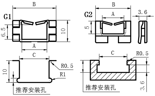 抓边型线扣...