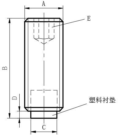 带塑料衬垫的平头螺钉...