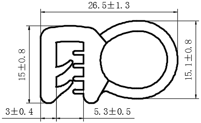 侧面发泡密封条02型