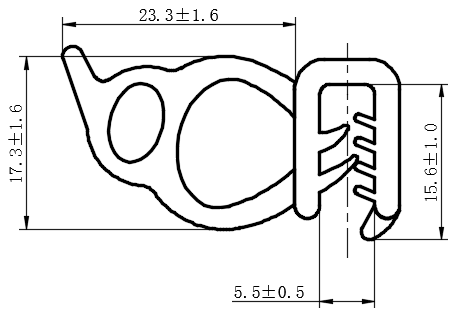 侧面发泡密封条04型