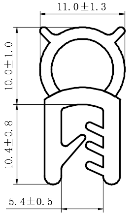 顶端发泡密封条02型