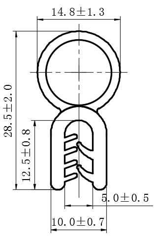 顶端发泡密封条08型