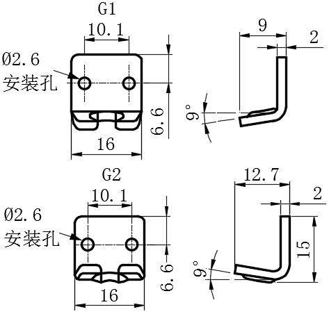 下偏心拉动式门锁02型保持器