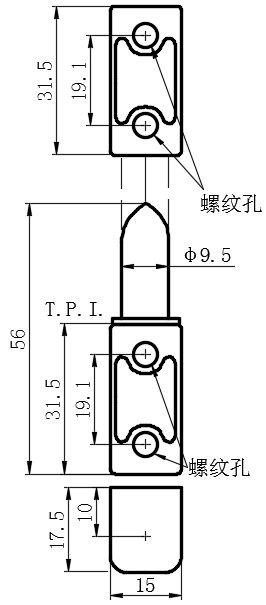 提分可拆卸铰链01型