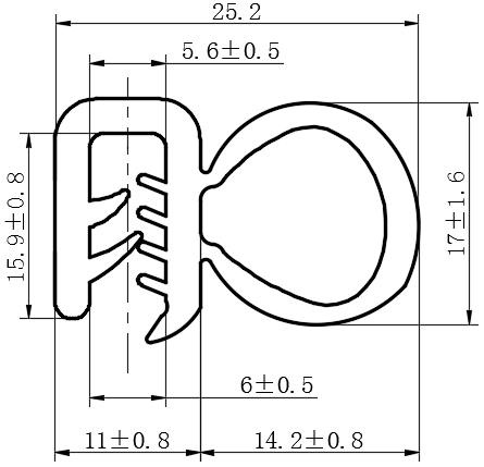 侧面发泡密封条07型