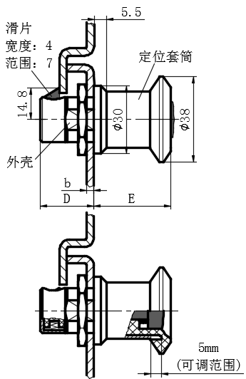 弹簧门锁01型