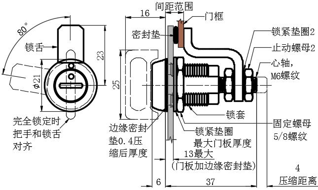 虎钳压缩式门锁09型...
