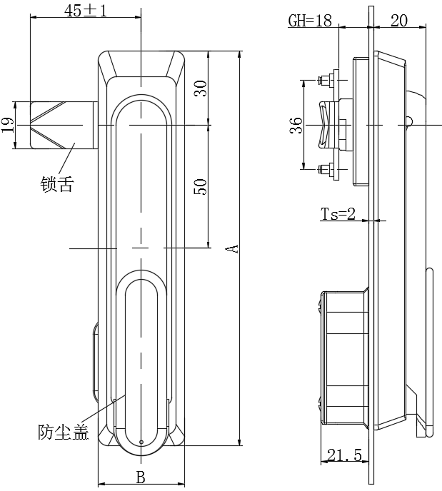 不锈钢旋转把手01型...