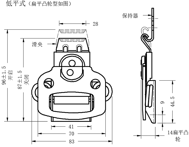 转动拉动式门锁04型...