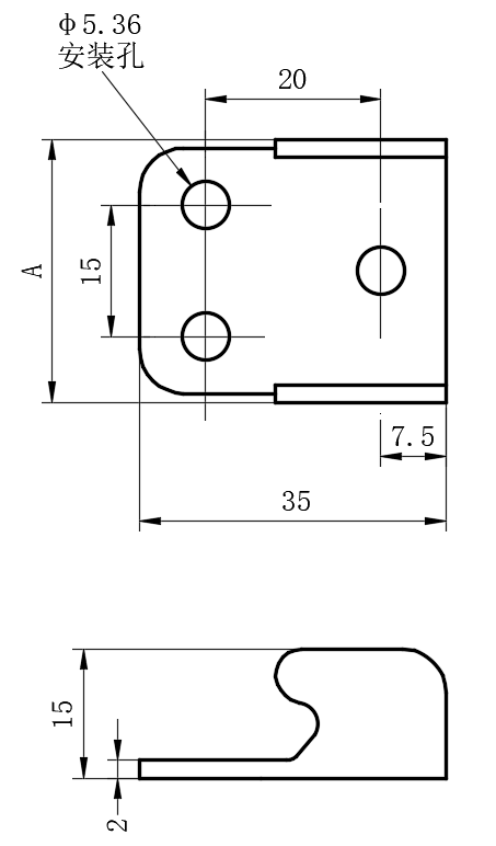 上偏心拉动式门锁14型保持器