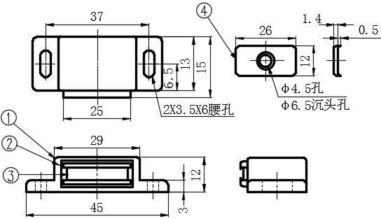 塑料磁吸02型