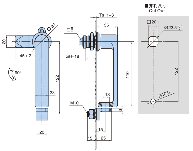 L型执手锁07型...