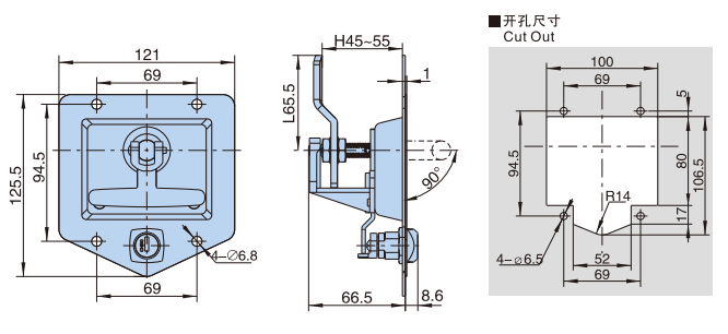 T型手柄-面板锁04型...