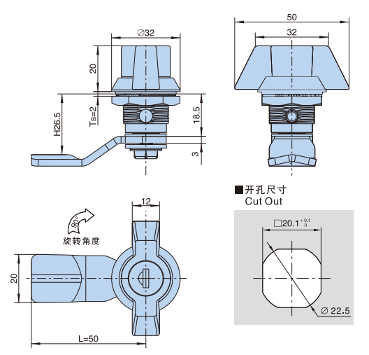 安全锁芯转舌锁08型...