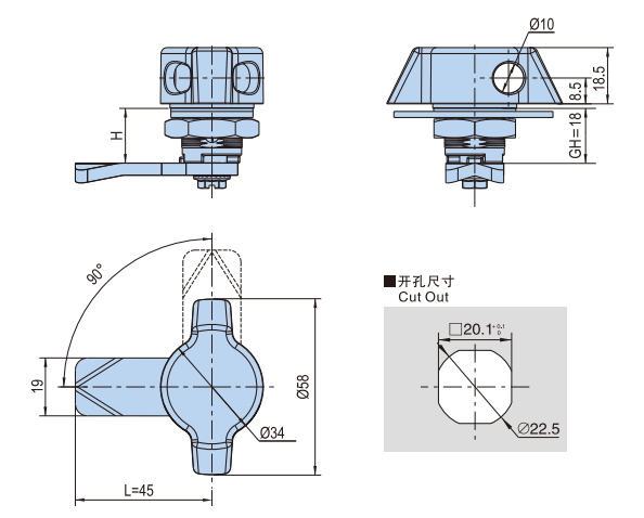 带挂型转舌锁03型...