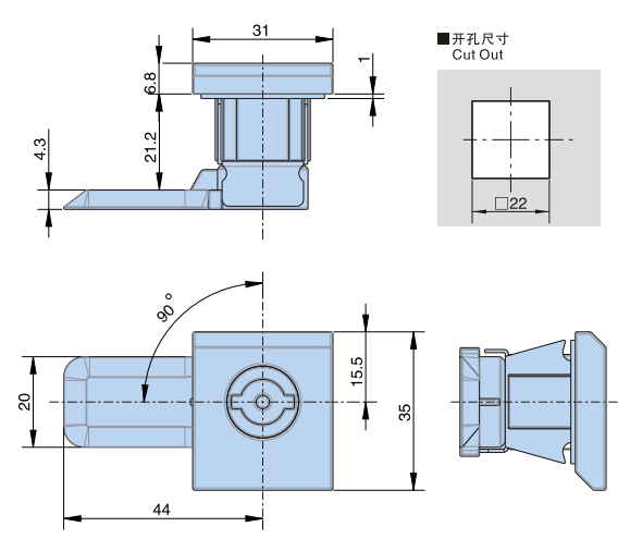 工具锁芯转舌锁09型...