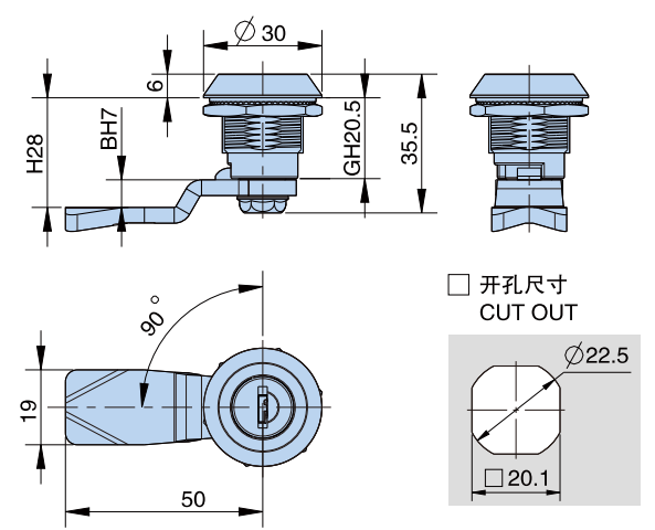 手柄型转舌锁01型...