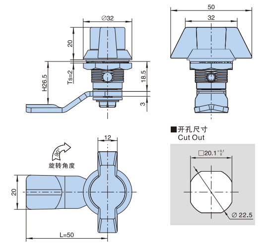手柄型转舌锁02型...