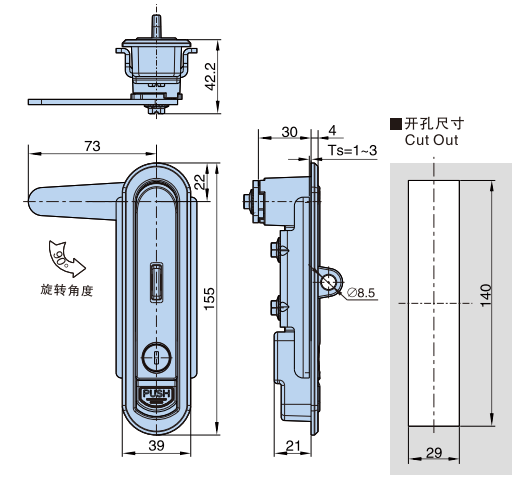 旋转式平面锁05型...