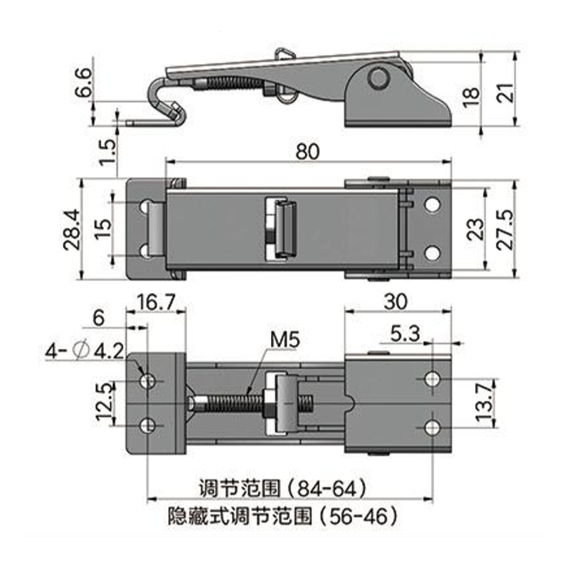 内扣式可调节搭扣01型...