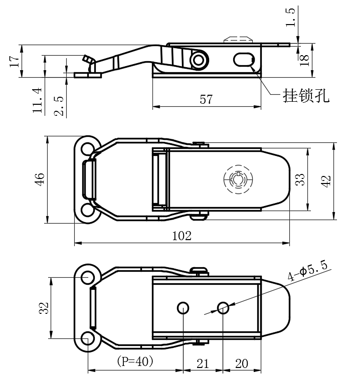 内扣式减振搭扣03型...