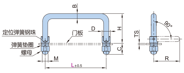 可折叠式U型拉手03型