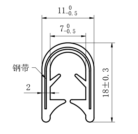 PVC橡塑装饰条11型...