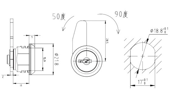 收银箱POS机锁05型...