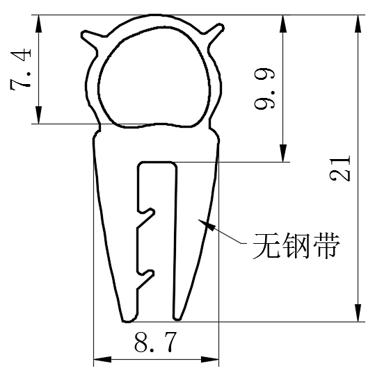 无钢带密封条01型...