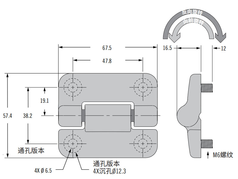 定位控制恒定扭矩塑料铰链01型...