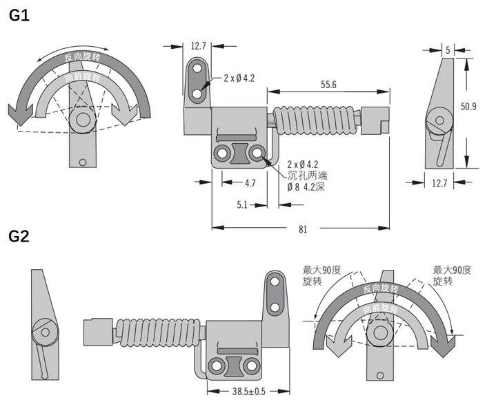 定位控制恒定扭矩平衡型铰链01型...
