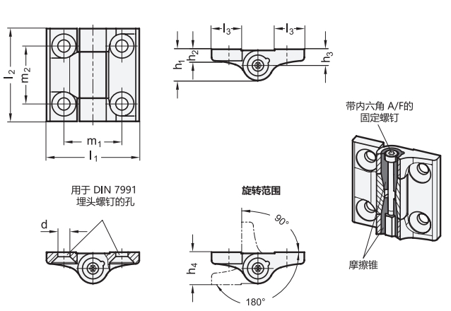 可调摩擦力铰链03型...