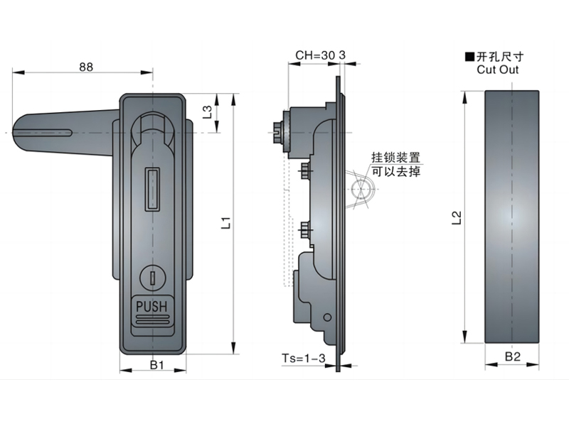 锌合金摇把锁01型...