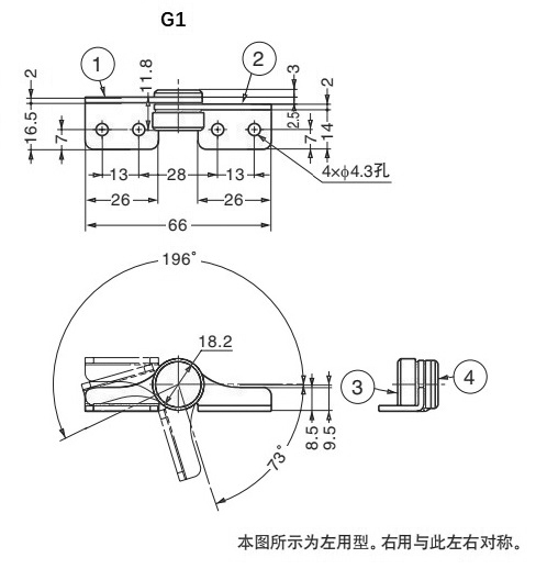 不锈钢恒定扭矩铰链03型...