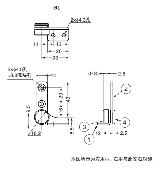 不锈钢恒定扭矩铰链04型...