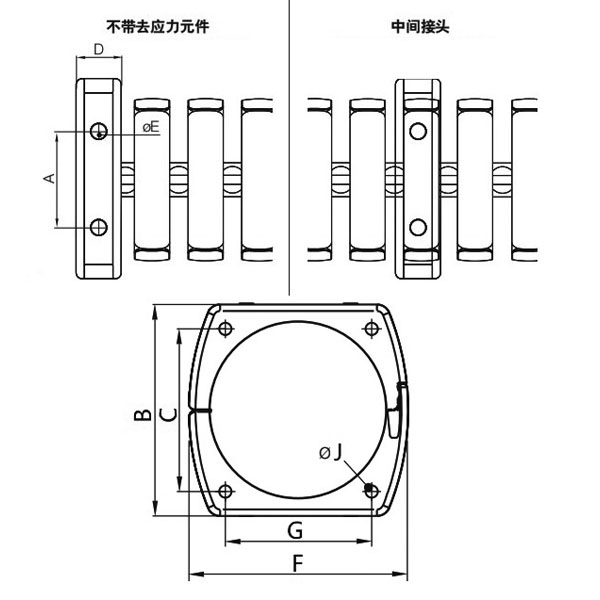 机器人用轻型拖链TRL系列(轻型接头-不带去应力元件/可作为中间接头)...